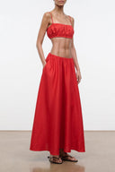 FIORE LINEN TOP | TOMATO