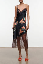 LARA SILK DRESS | TAPESTRY NOIR