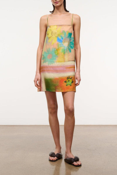 staud pop sardines ivory laura linen mini dress STAUD, in Superbloom Scarf, Size Medium 25.05.2026