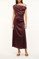 PHARE SILK DRESS | MERLOT