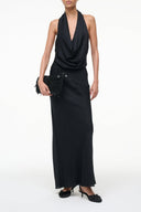 POPPI SILK DRESS | BLACK