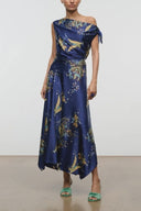 PORTIA SILK DRESS | TAPESTRY MIDNIGHT