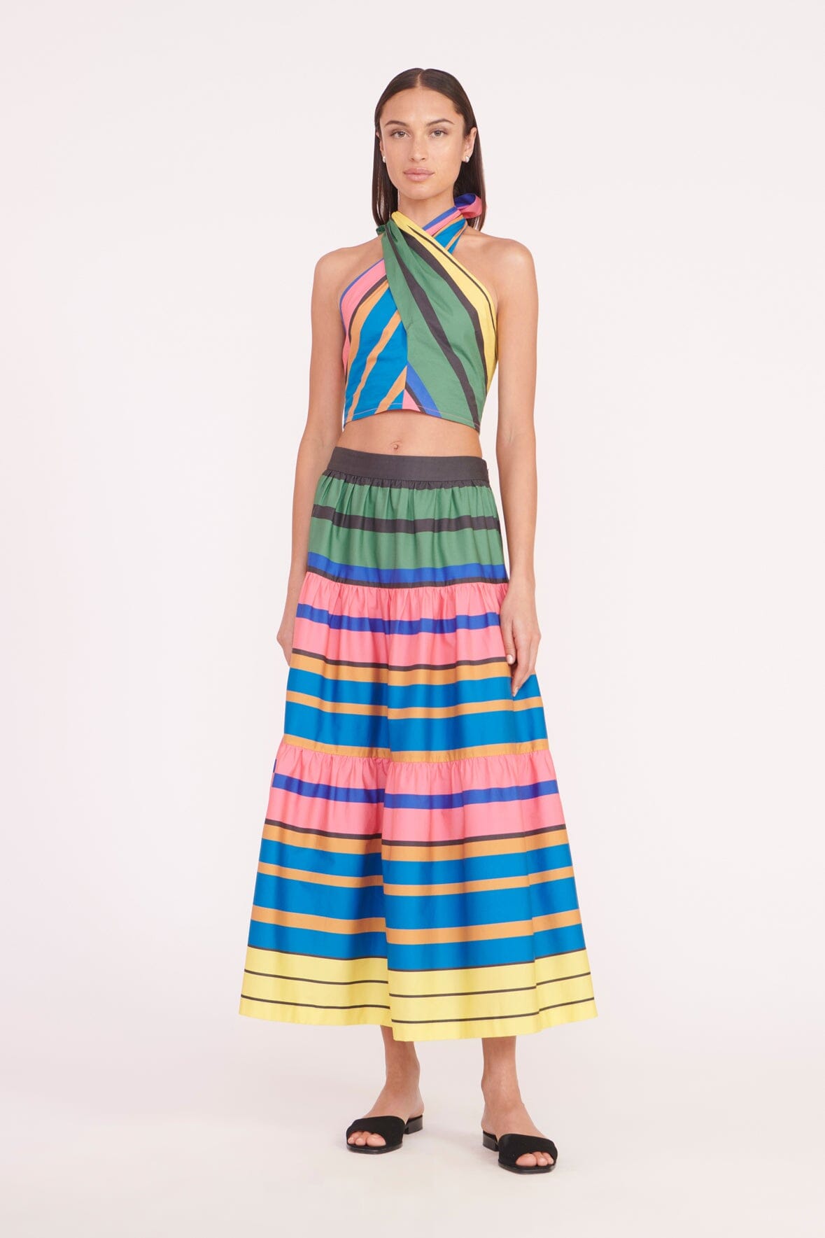 Striped clearance skirt multicolor