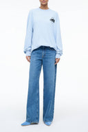 ST. REGIS long sleeve tee in light blue with small chest logo