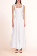 Wells maxi dress, white sleeveless scoop-neck, flowing ankle-length skirt