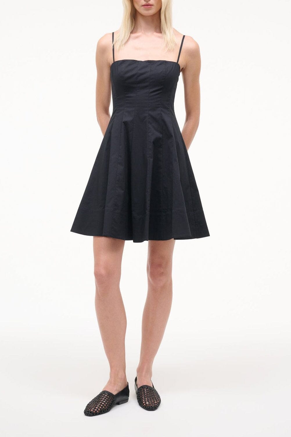 STAUD, Wylie Mini Dress in Black, Size 00