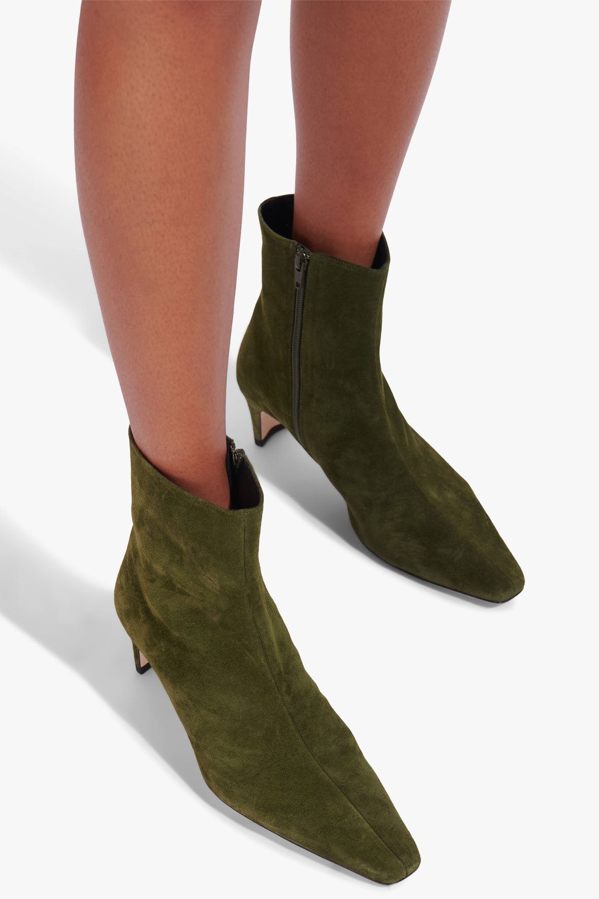 Olive suede hot sale ankle boots