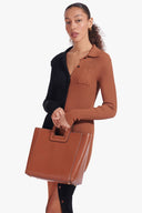Staud SHIRLEY Mini Sherpa & Leather Bag Incl. Detachable Pouch Shoulder  Strap