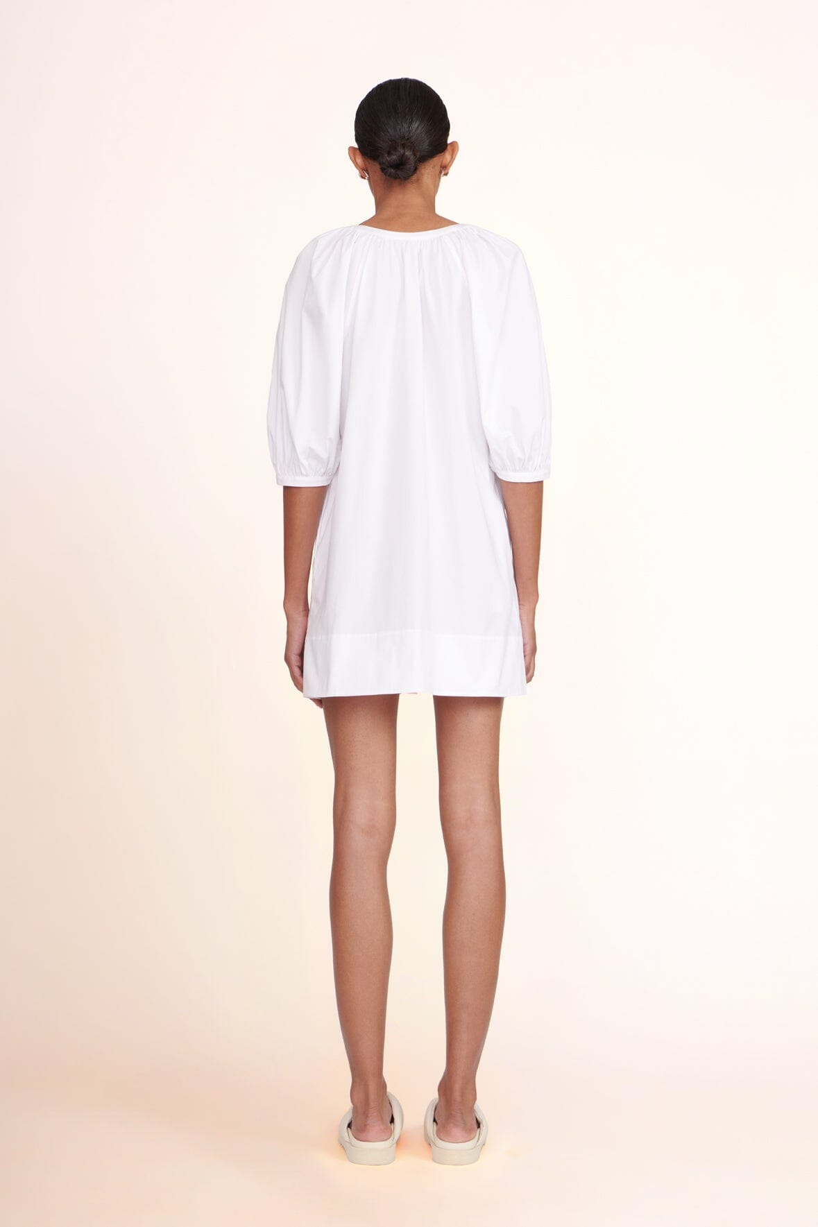 STAUD LANDSCAPE DRESS ドレス　ワンピース　ミニ丈　ホワイト LANDSCAPE DRESS WHITE
