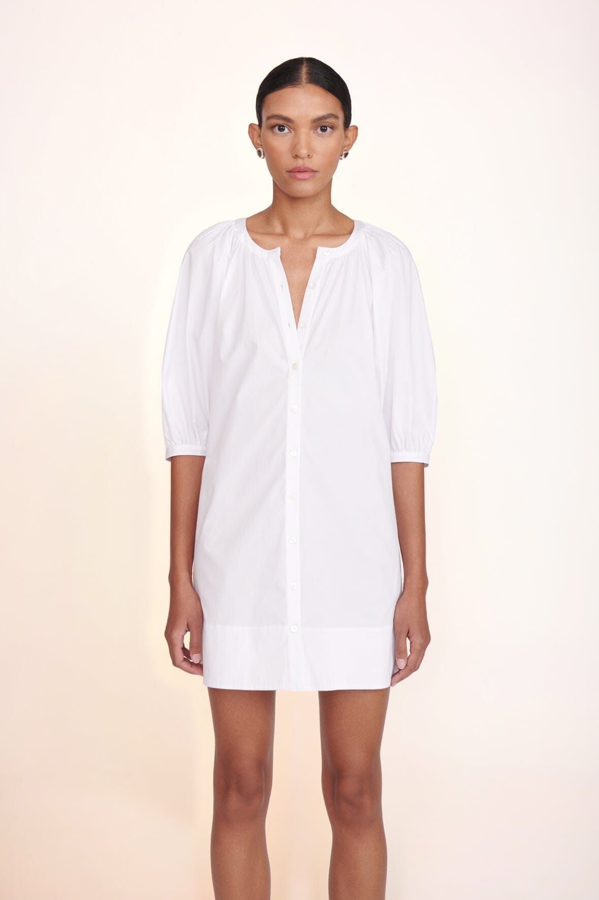 staud mini dress STAUD, Mini Vincent Dress in White, Size XL