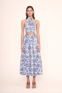 SMOCKED KAI TOP | BLUE TOILE