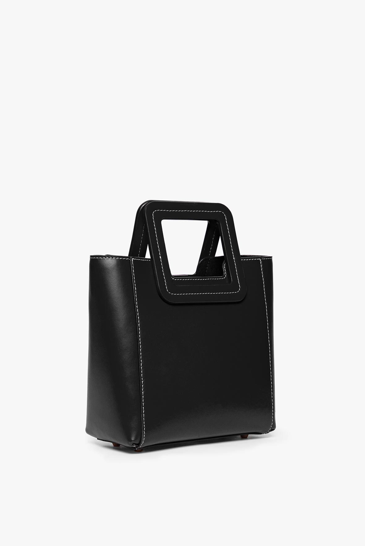 MINI SHIRLEY LEATHER BAG BLACK