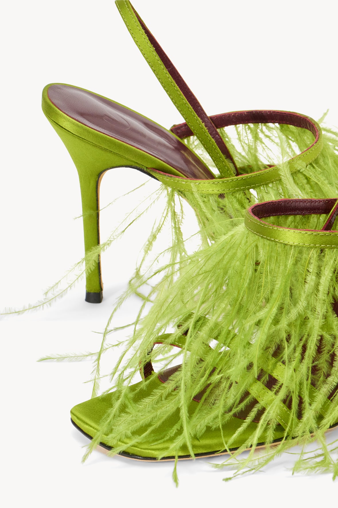 ANISE FEATHER HEEL ACID GREEN