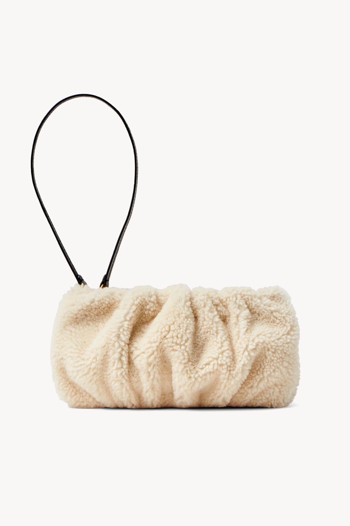 Buy Staud Bean Convertible Shearling Shoulder Bag - Cream At 30% Off