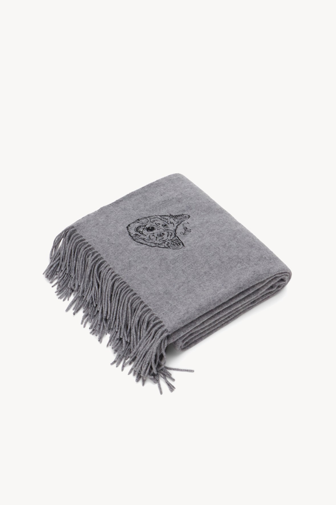 Image CUSTOM STAUD x C.BONZ CASHMERE BLANKET | GREY 1 of 5 and Clicking this image will trigger a zoom pop-up