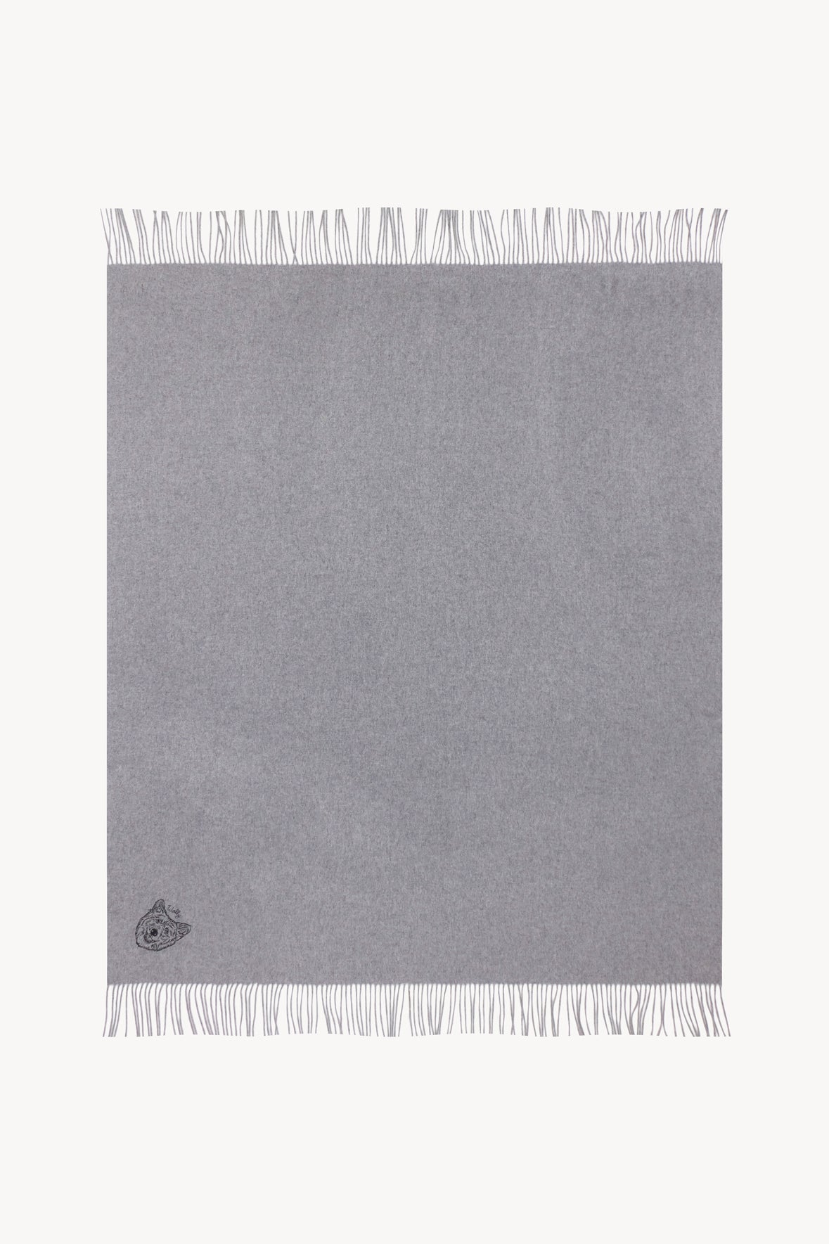Image CUSTOM STAUD x C.BONZ CASHMERE BLANKET | GREY 3 of 5 and Clicking this image will trigger a zoom pop-up