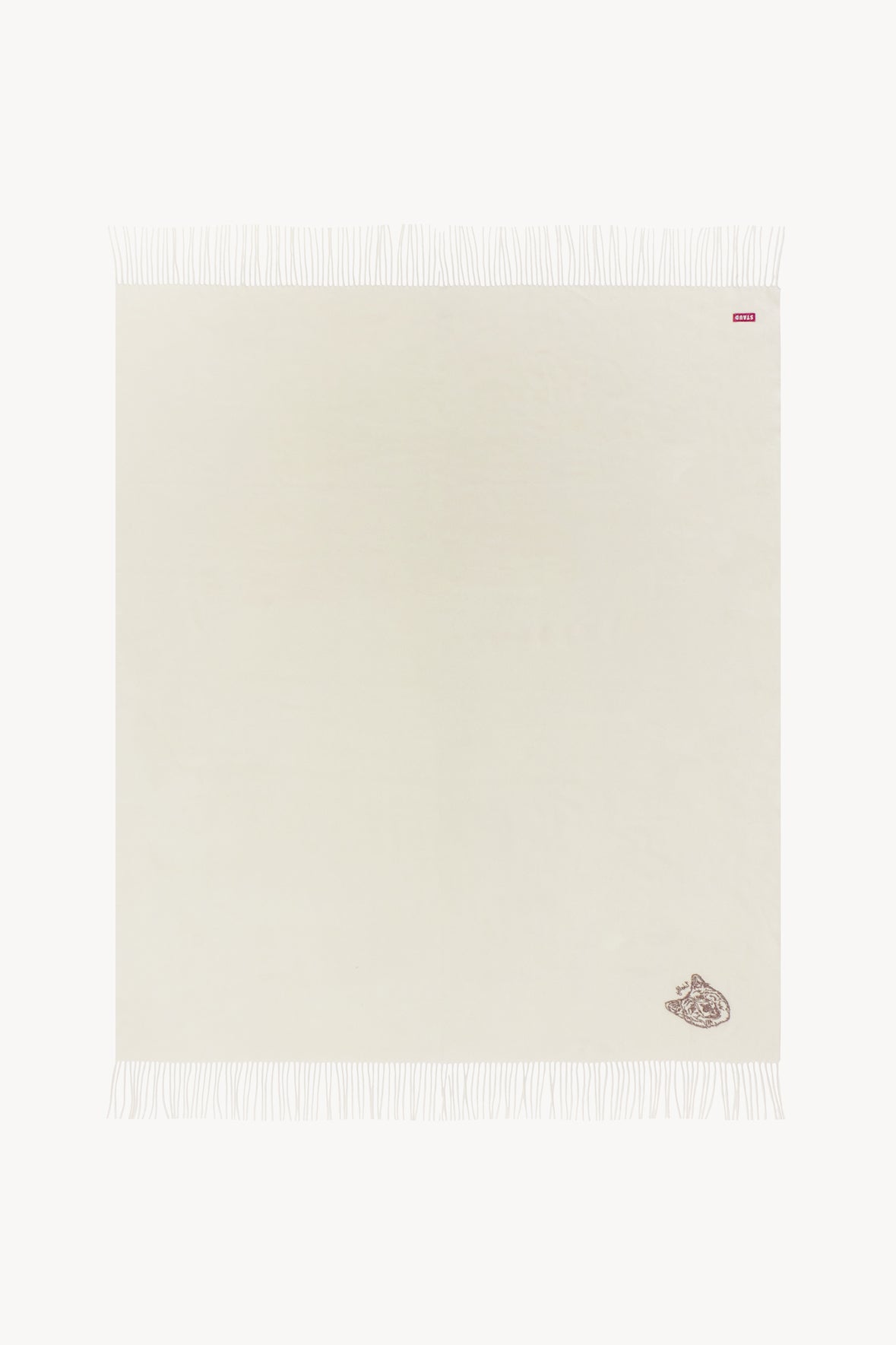 Image CUSTOM STAUD x C.BONZ CASHMERE BLANKET | IVORY 4 of 5 and Clicking this image will trigger a zoom pop-up
