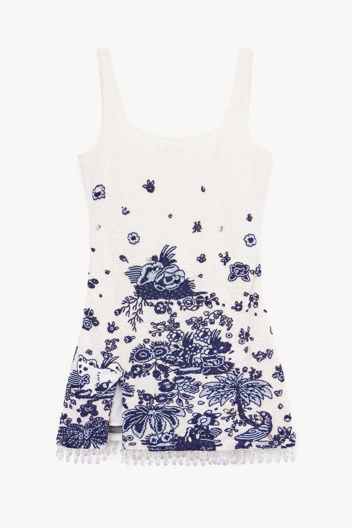 Staud Le Sable Beaded Mini Dress