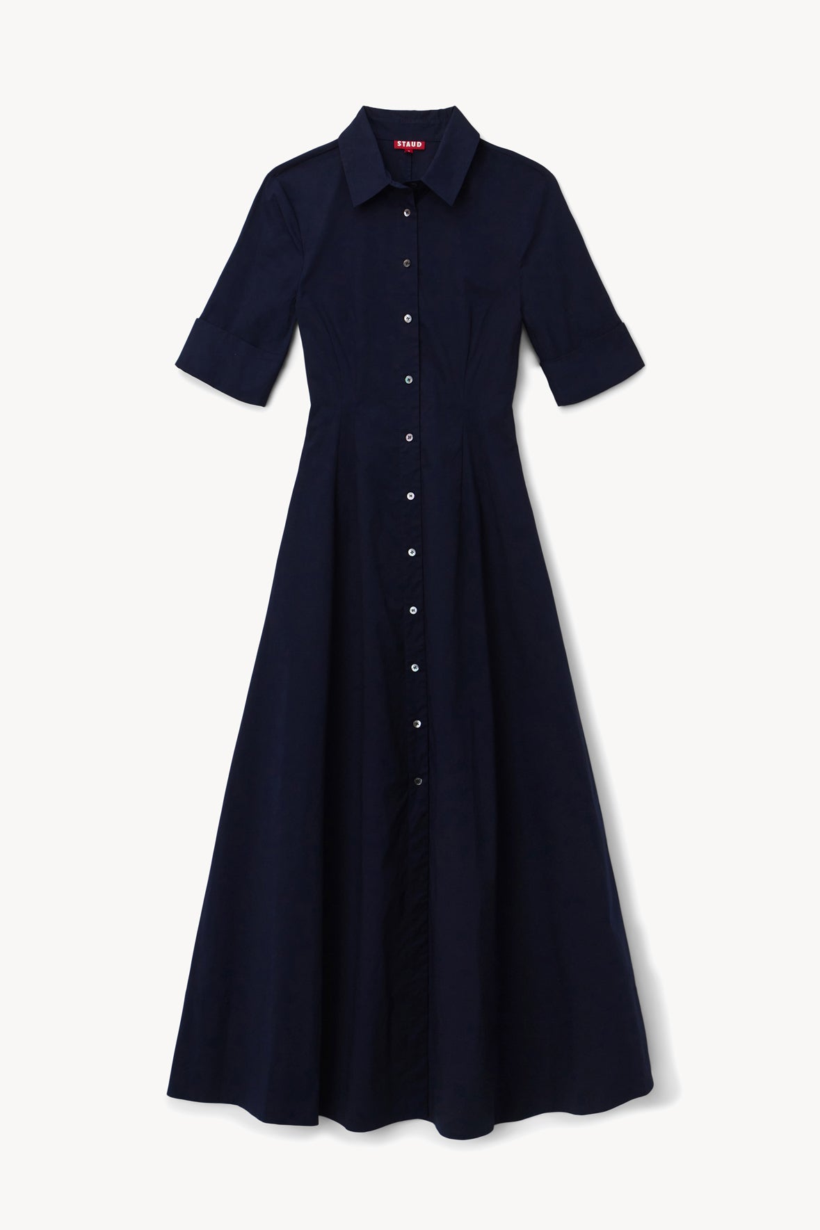 STAUD, Joan Maxi Dress in Navy, Size 00
