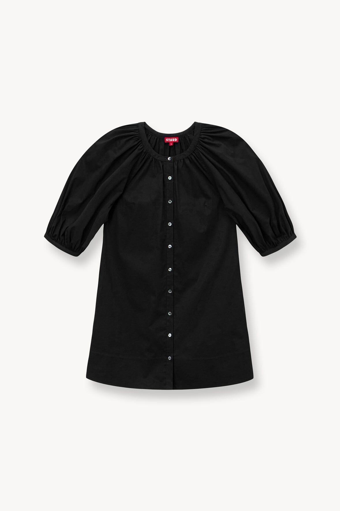 STAUD, Mini Vincent Dress in Black, Size XL