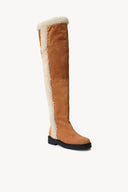 ROWAN OVERKNEE SHEARLING BOOT | TAN CREAM