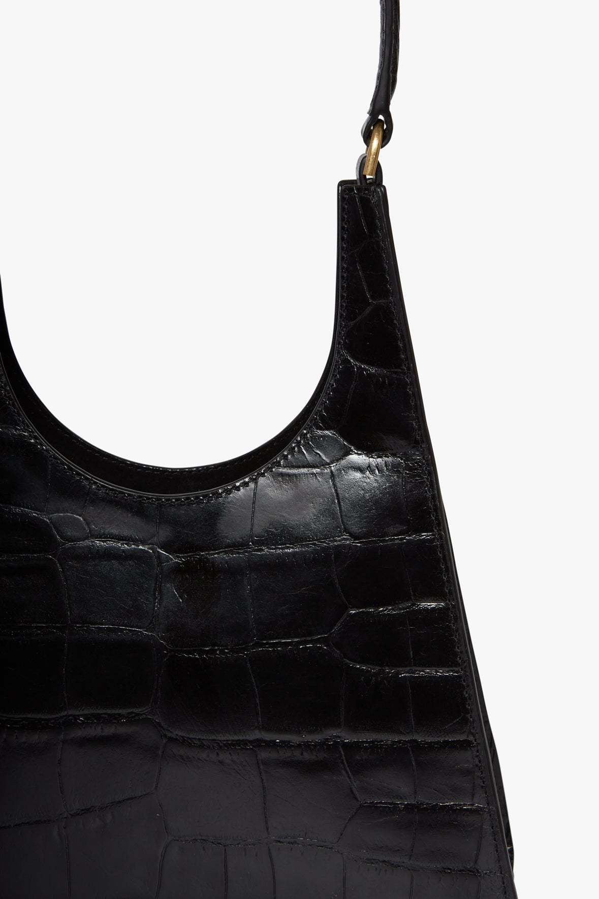 REY BAG BLACK CROC EMBOSSED