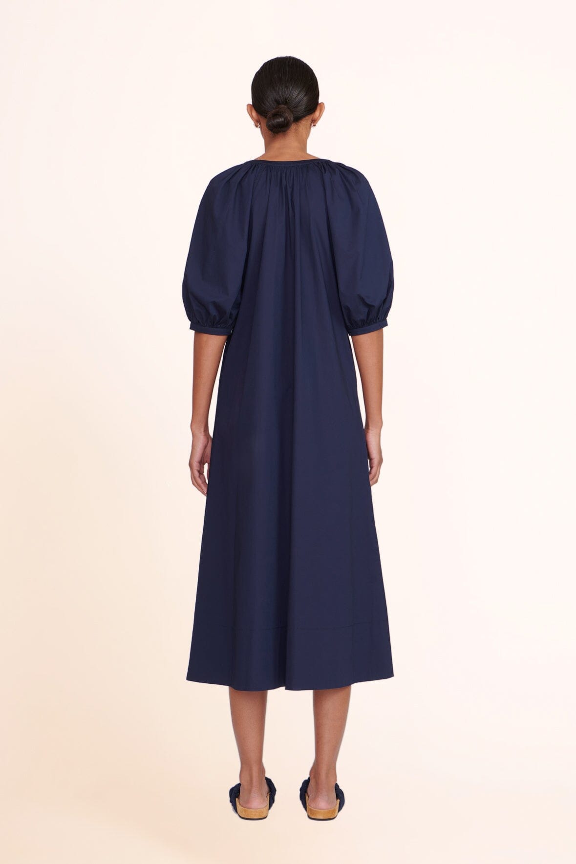 Image VINCENT DRESS | NAVY 3 of 5 and Clicking this image will trigger a zoom pop-up