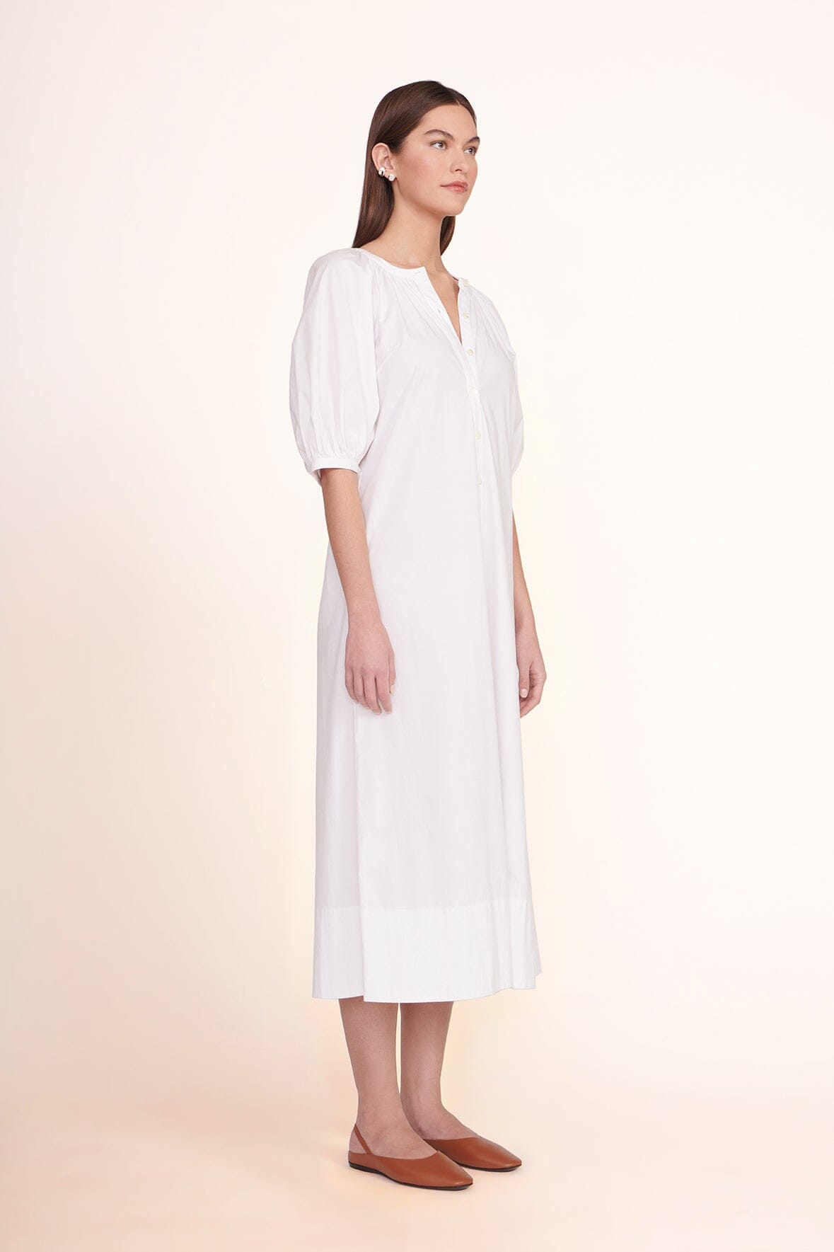 STAUD White Vincent Dress White / S