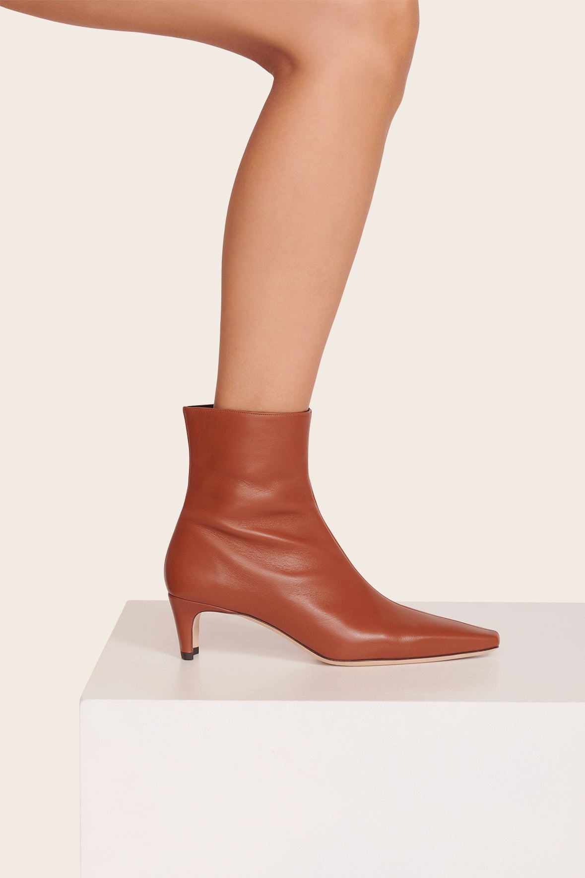 STAUD WALLY ANKLE BOOT TAN