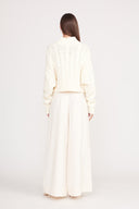 Image CROPPED HAMPTON SWEATER | IVORY 4 of 4