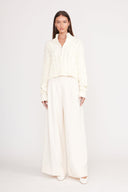 Image CROPPED HAMPTON SWEATER | IVORY 2 of 4