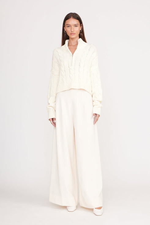 Go to CROPPED HAMPTON SWEATER IVORY view 2