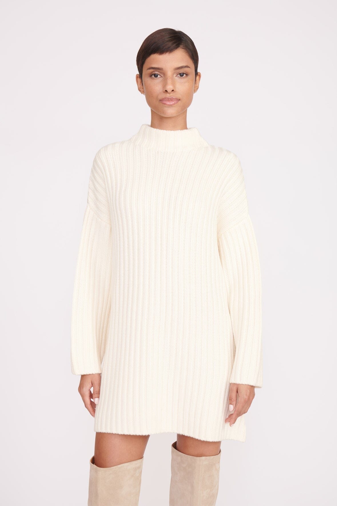 Ivory turtleneck dress sales