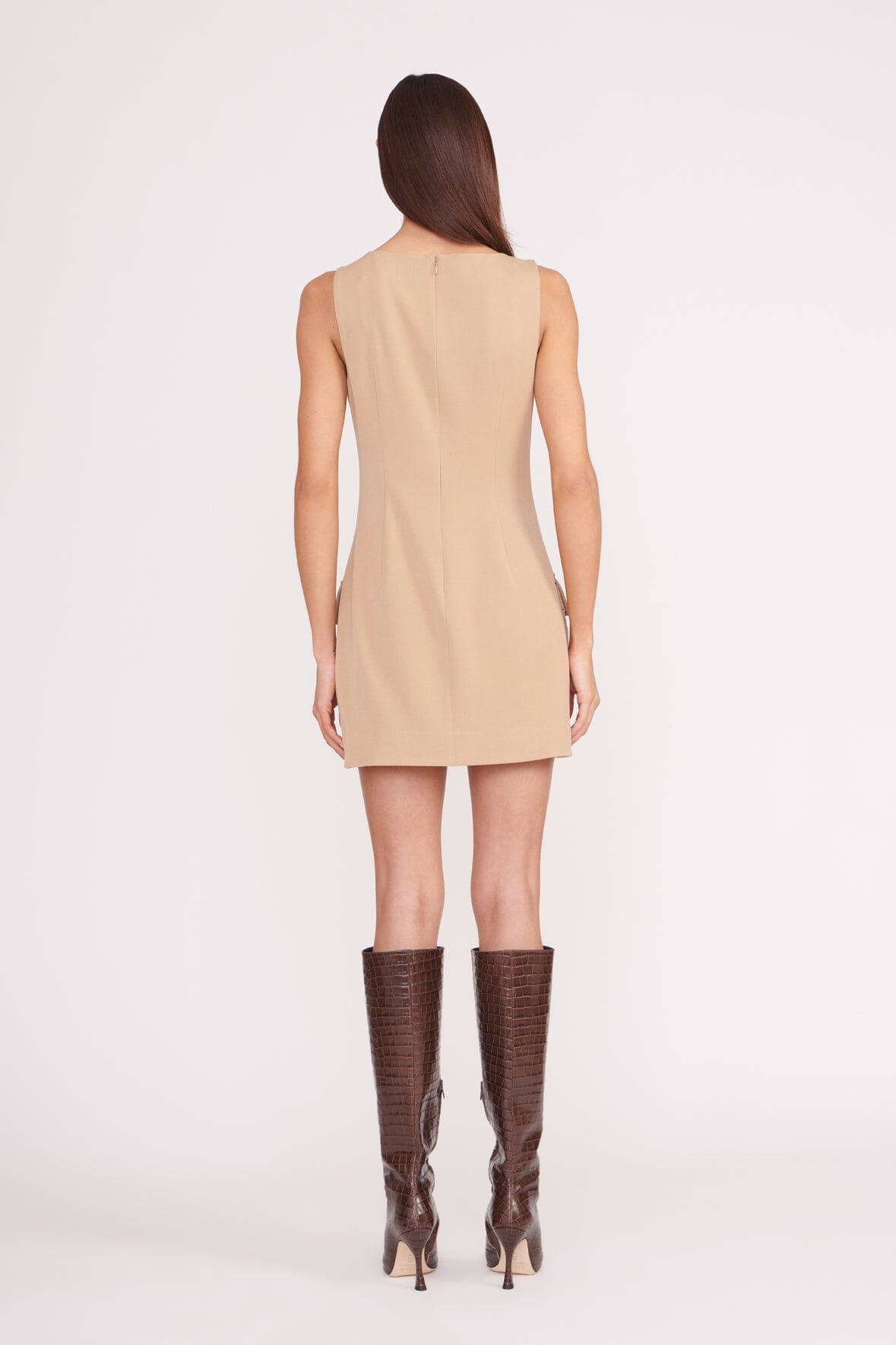 ワンピース STAUD Woman Dress Beige R25R2249NT CAML SHEILA DRESS CAMEL